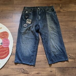 Crazy Baggy WideLegged Embroidered Enyce Jeans